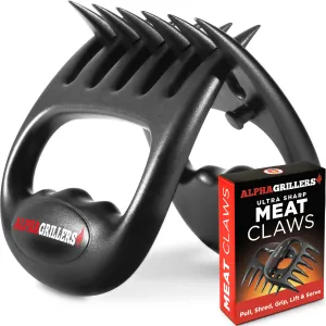 Alpha Grillers Meat Shredder Claws - BBQ Smoker Accessories Pulled Pork Tool - Barbecue Grilling Gifts for Men Him