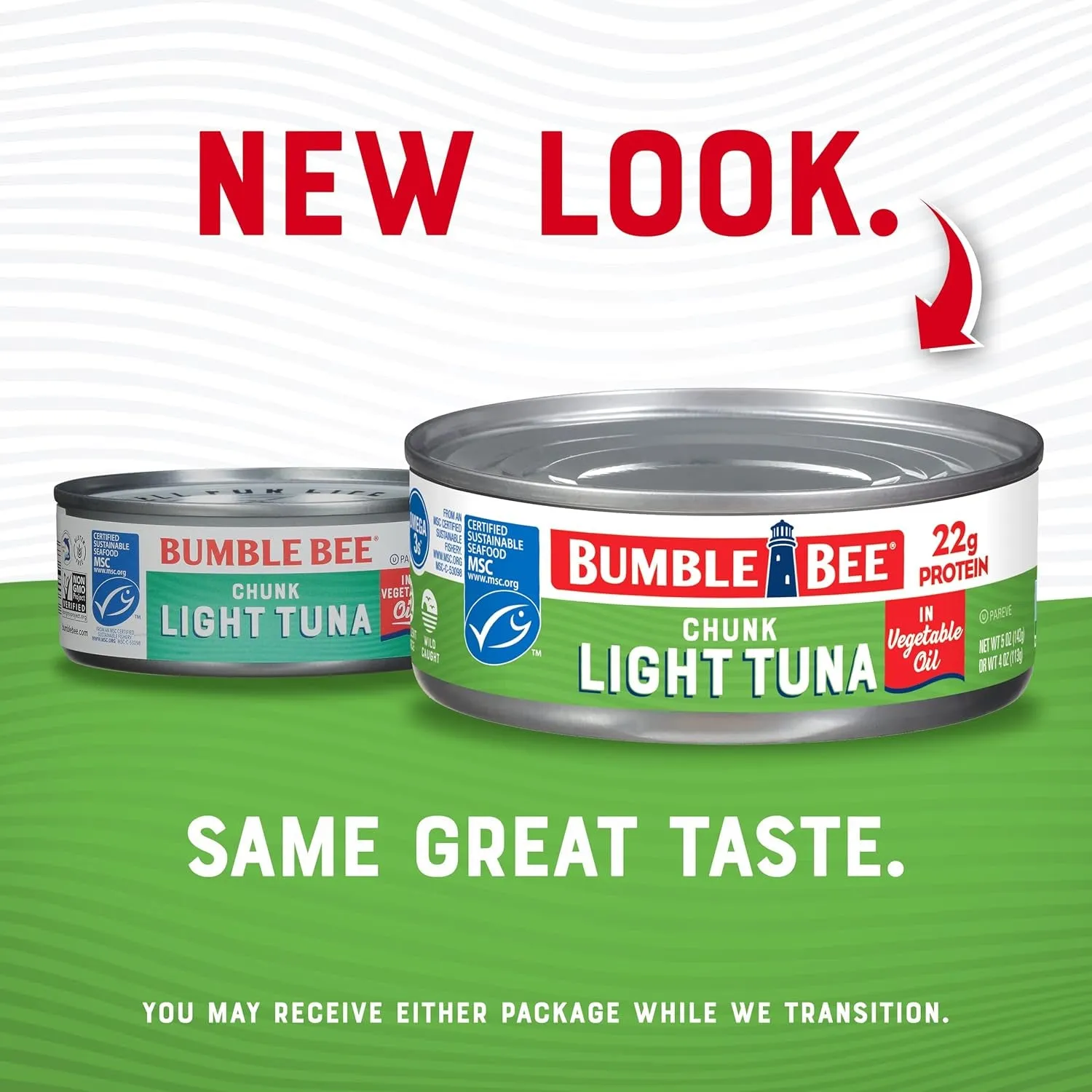 Bumble Bee Chunk Light Tuna In Oil, 5 oz Cans (Pack of 24) - Wild Caught Skipjack Tuna - 22g Protein Per Serving - MSC Certified Sustainable Seafood, Non-GMO, Gluten Free, Kosher