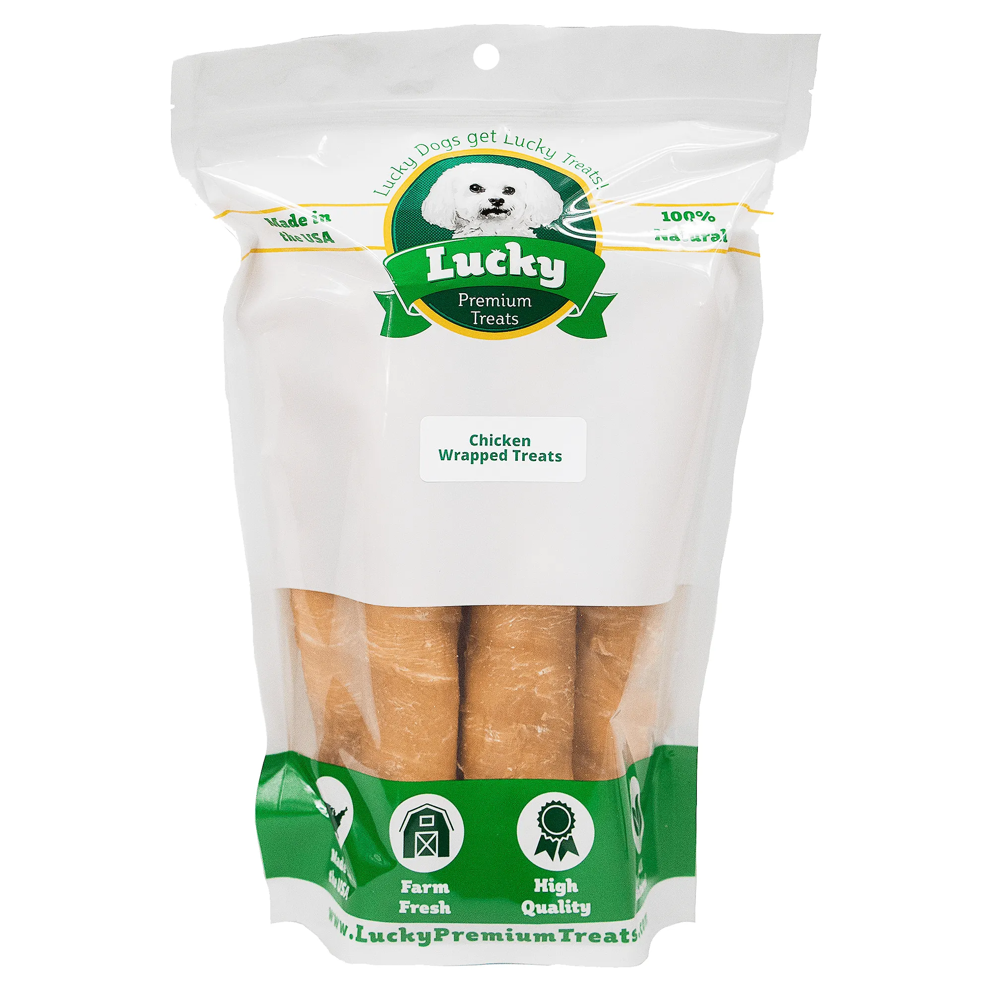 Chicken Wrapped Beefhide Treats: Bull Sticks for Large Dogs