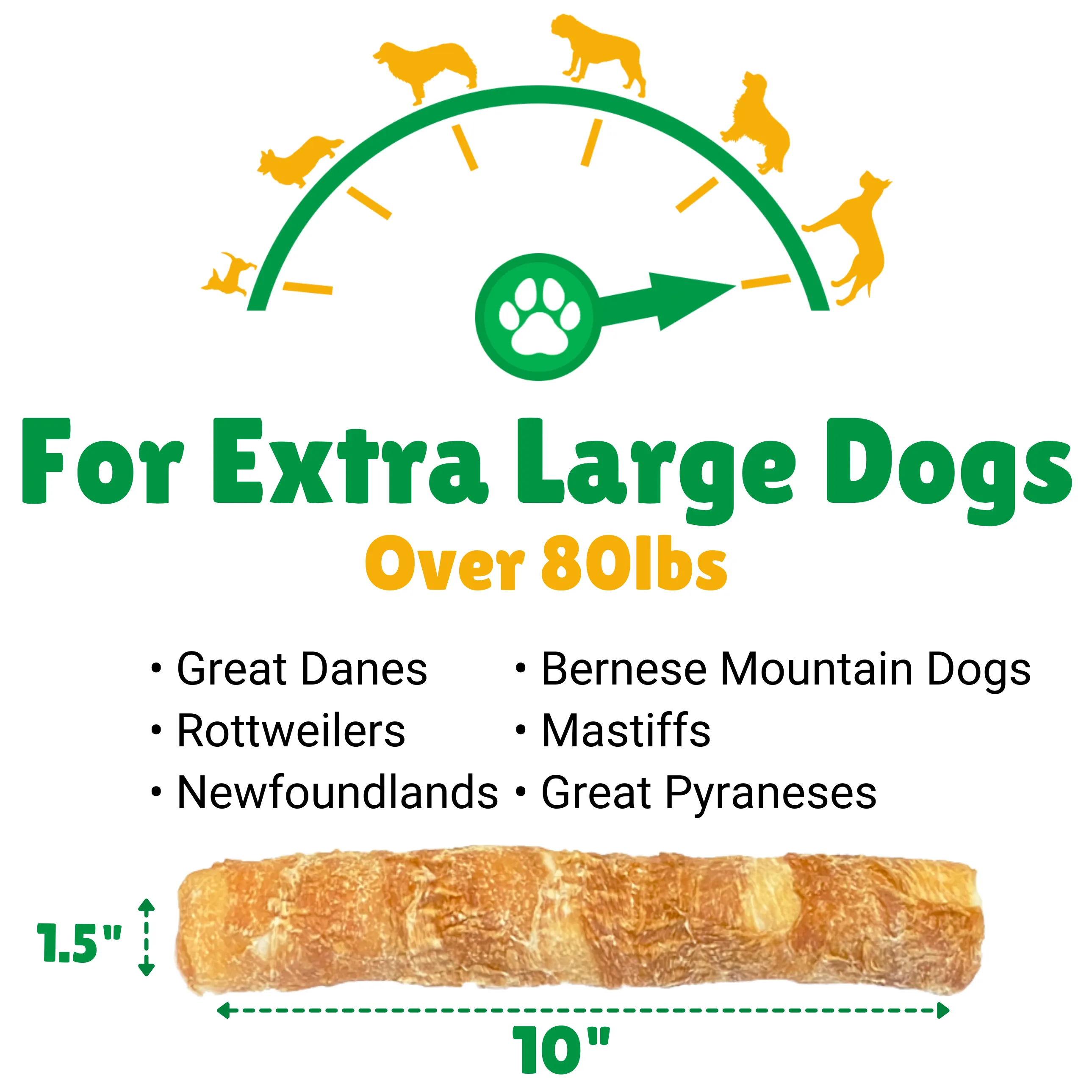 Chicken Wrapped Beefhide Treats: Bull Sticks for Large Dogs