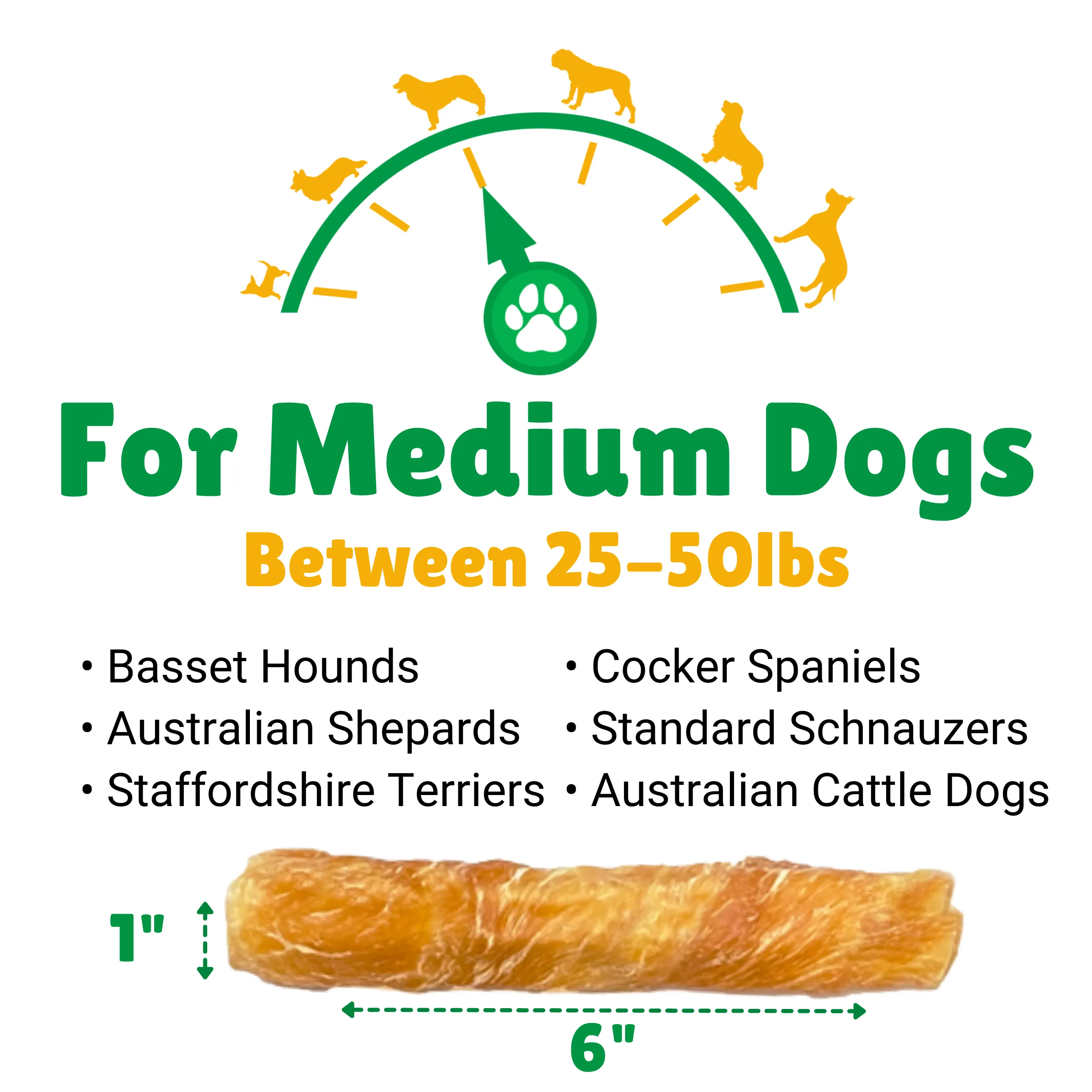 Chicken Wrapped Beefhide Treats for Medium Dogs
