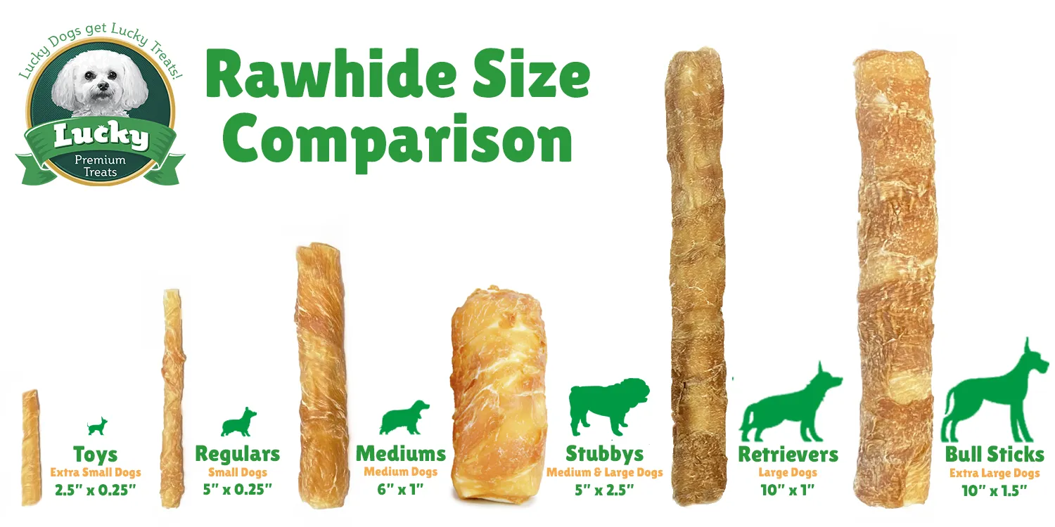 Chicken Wrapped Beefhide Treats for Medium Dogs