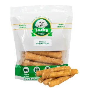 Chicken Wrapped Beefhide Treats for Medium Dogs