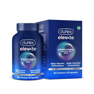 Durex Elevate Performa Shilajit Capsules for Men - 60 Capsules (Pack of 2)