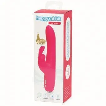 Happy Rabbit Slimline Curve Rechargeable Rabbit Vibrator Pink