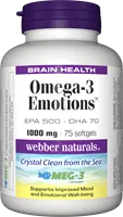Omega-3 Emotions, (EPA 500, DHA 70), 75 softgels