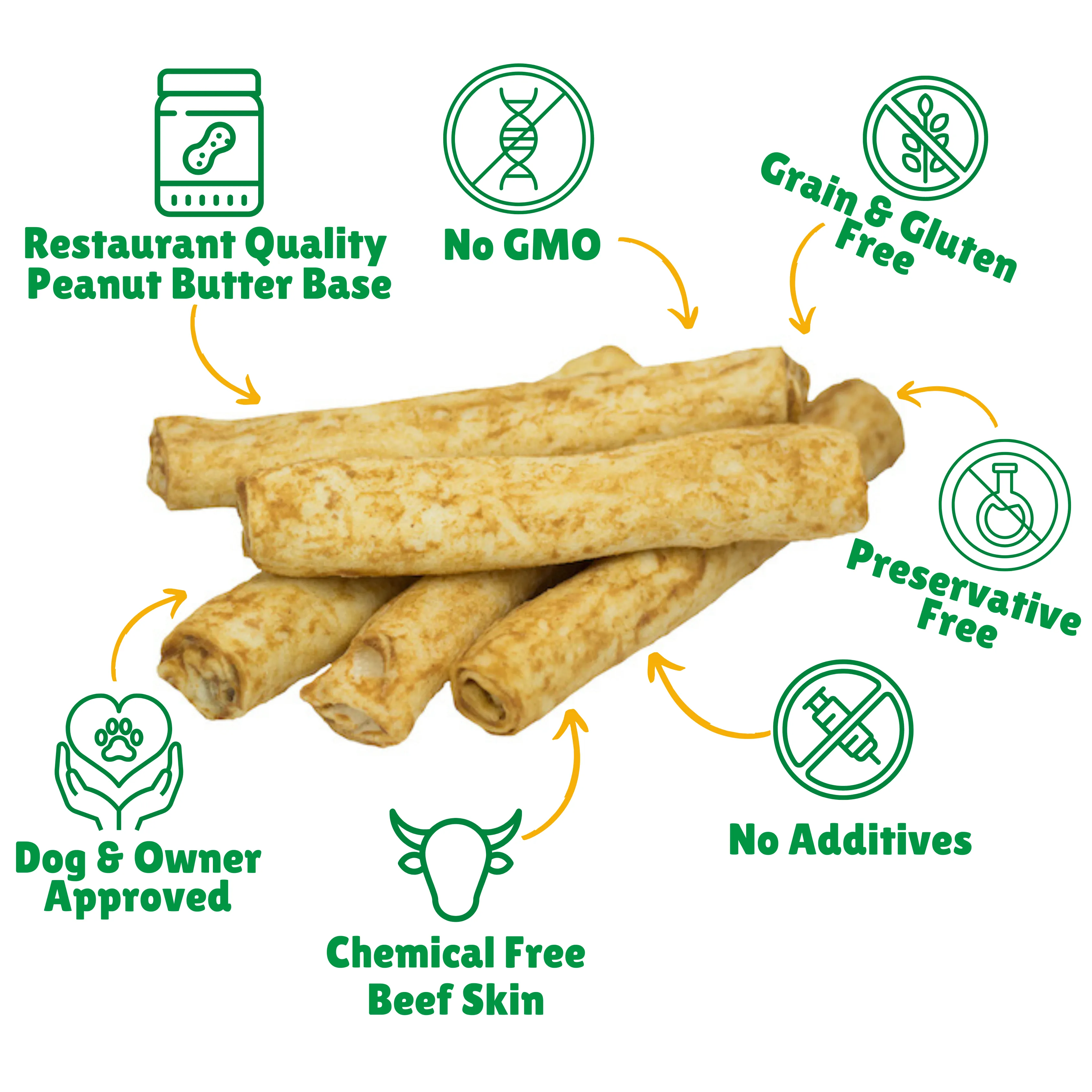 Peanut Butter Basted Beefhide: Medium