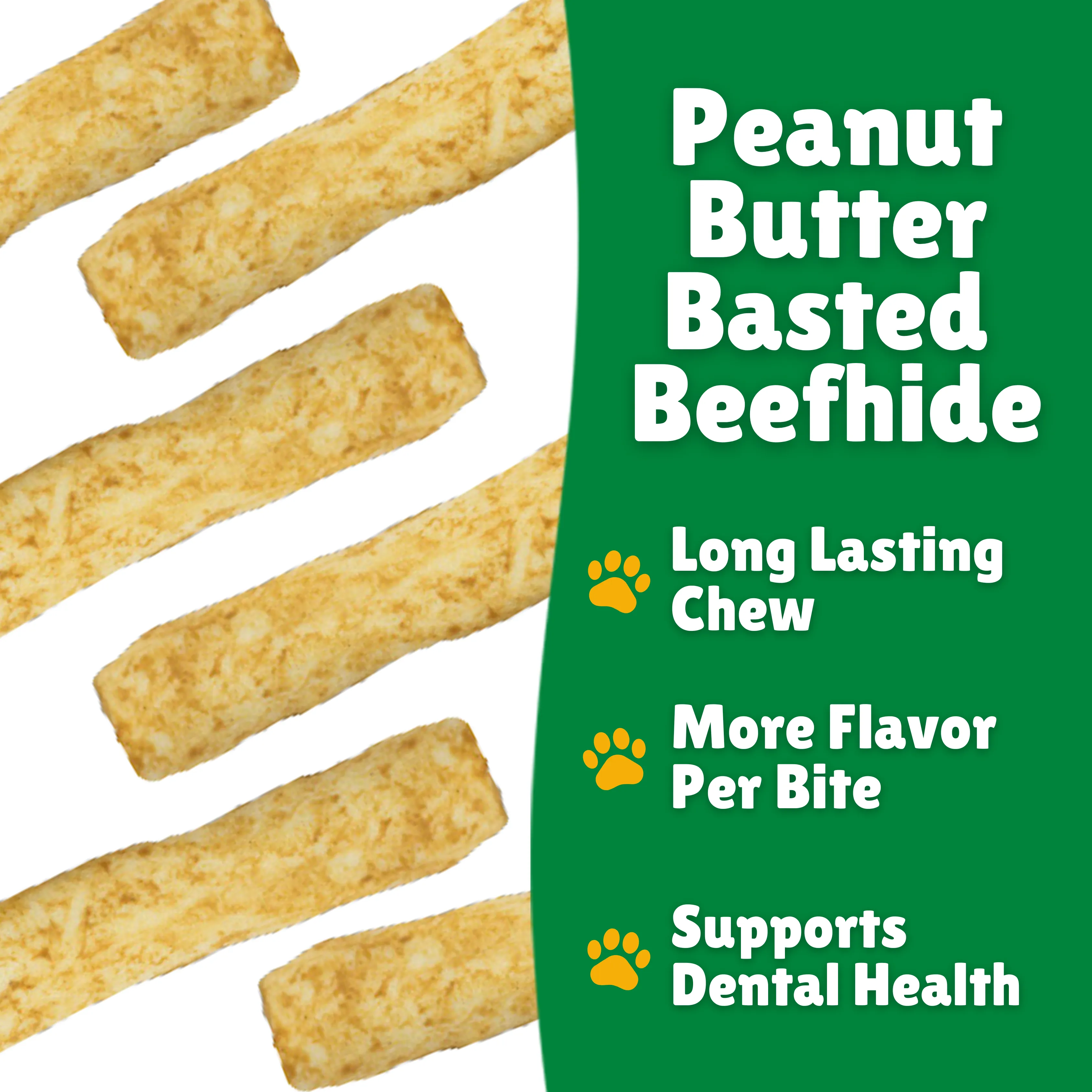 Peanut Butter Basted Beefhide: Medium