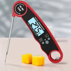 Portable Digital Kitchen Meat Thermometer with Folding Probe