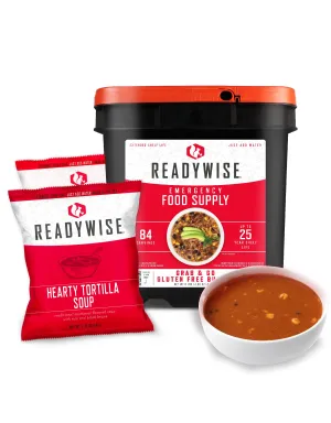 READYWISE - Gluten Free Bucket, 84 Servings, Emergency, MRE Meal Food Supply, Premade, Freeze Dried Survival Food for Hiking, Adventure & Camping Essentials, Individually Packaged, 25 Year Shelf Life