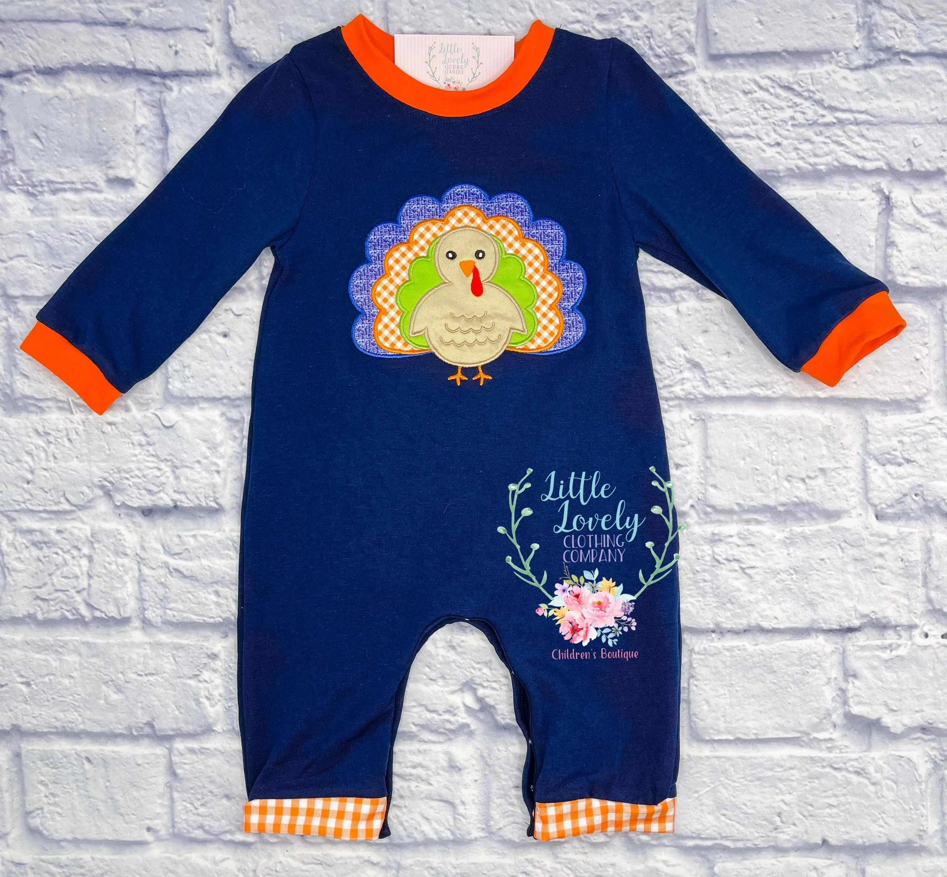 Turkey Time Boys Romper