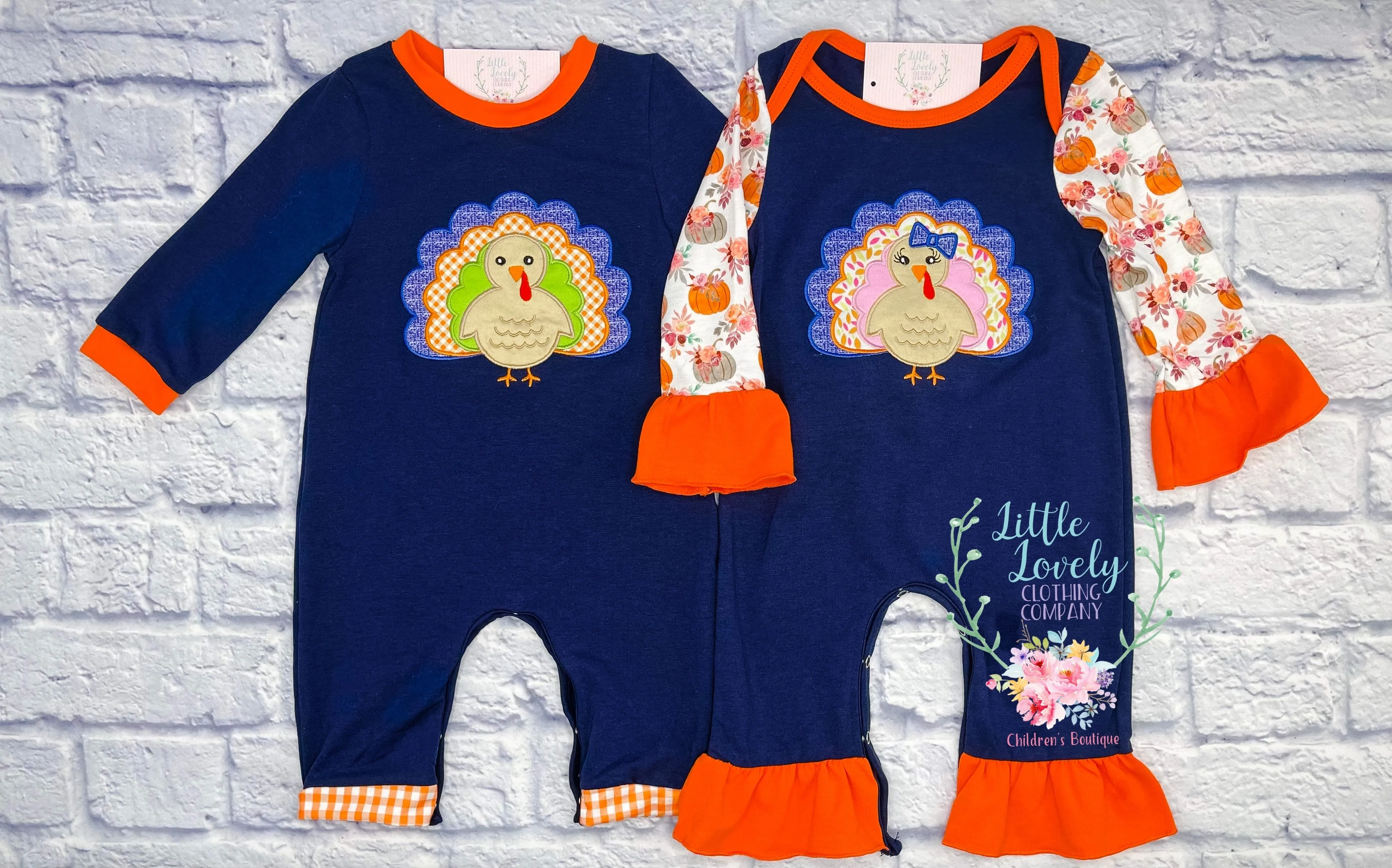 Turkey Time Boys Romper